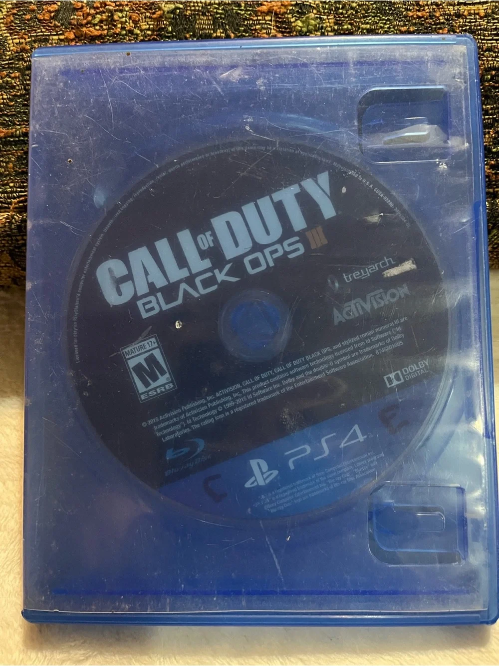Call of Duty: Black Ops III PS4 Game Disc - Black/Blue